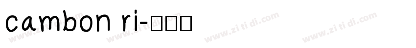 cambon ri字体转换